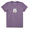 Women's Cat with Coffee Short Sleeve Crusher Tee