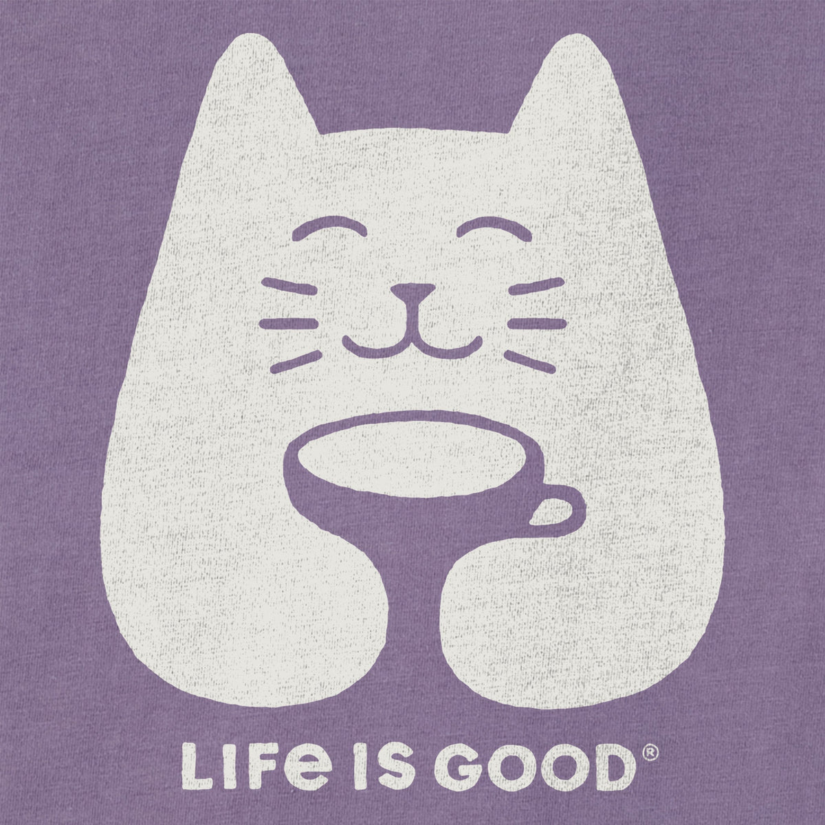 Women's Cat with Coffee Short Sleeve Crusher Tee