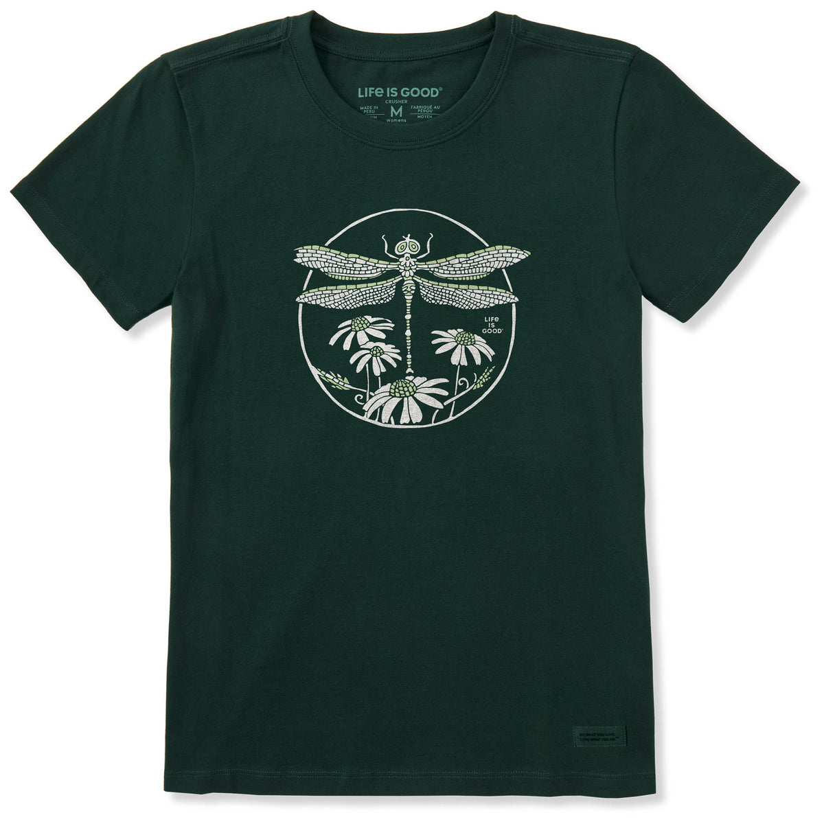 Women's Dragonfly Among Flowers Short Sleeve Crusher Tee product image 1