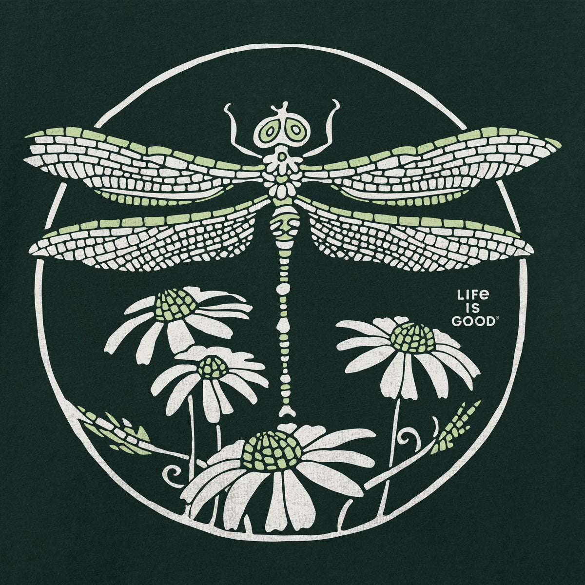 Women's Dragonfly Among Flowers Short Sleeve Crusher Tee product image 2