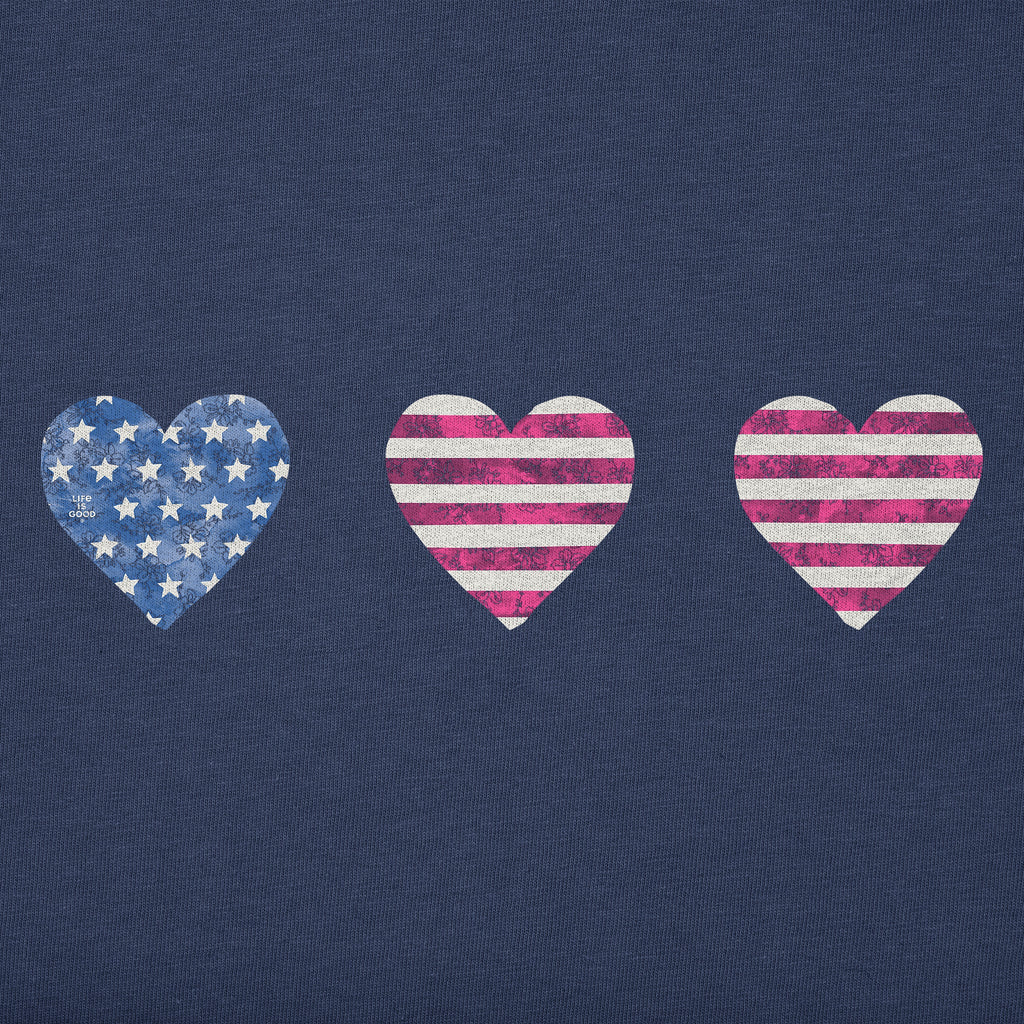 Kids Three American Hearts Short Sleeve Crusher Tee product image 2