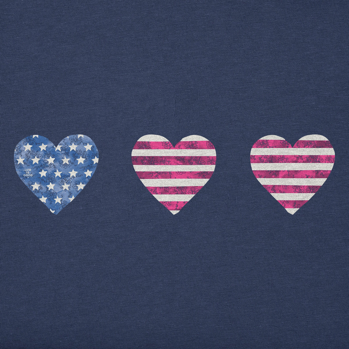 Kids Three American Hearts Short Sleeve Crusher Tee product image 2