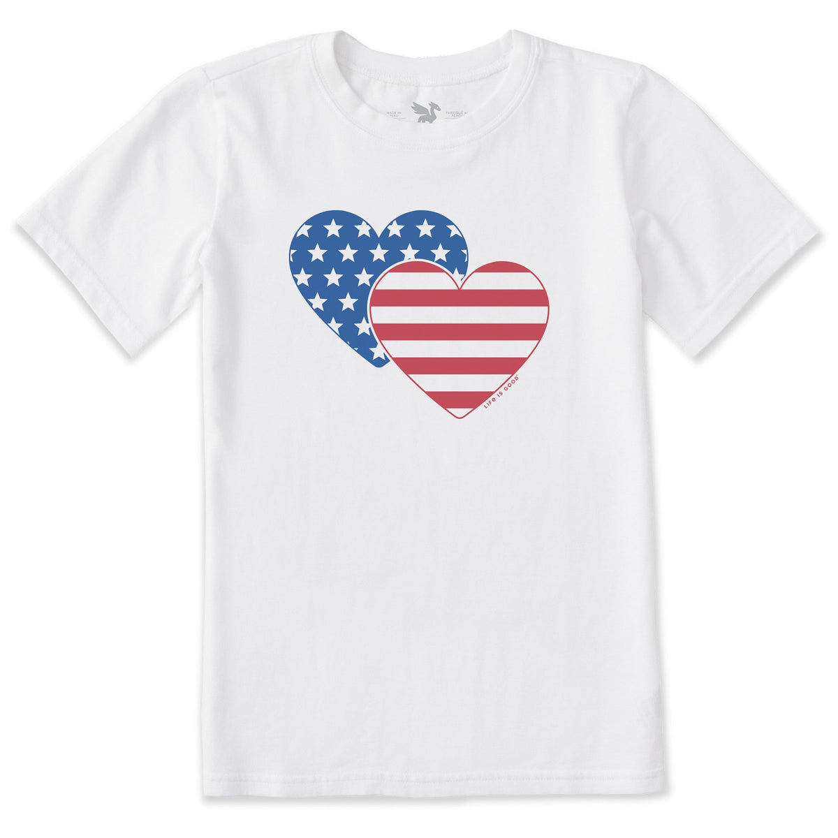 Kids Flag Heart Duo Short Sleeve Crusher Tee product image 1