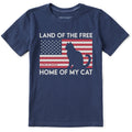 Kids Land of the Free Home of My Cat Short Sleeve Crusher product image 1