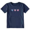 Toddler Three American Hearts Short Sleeve Crusher Tee product image 1
