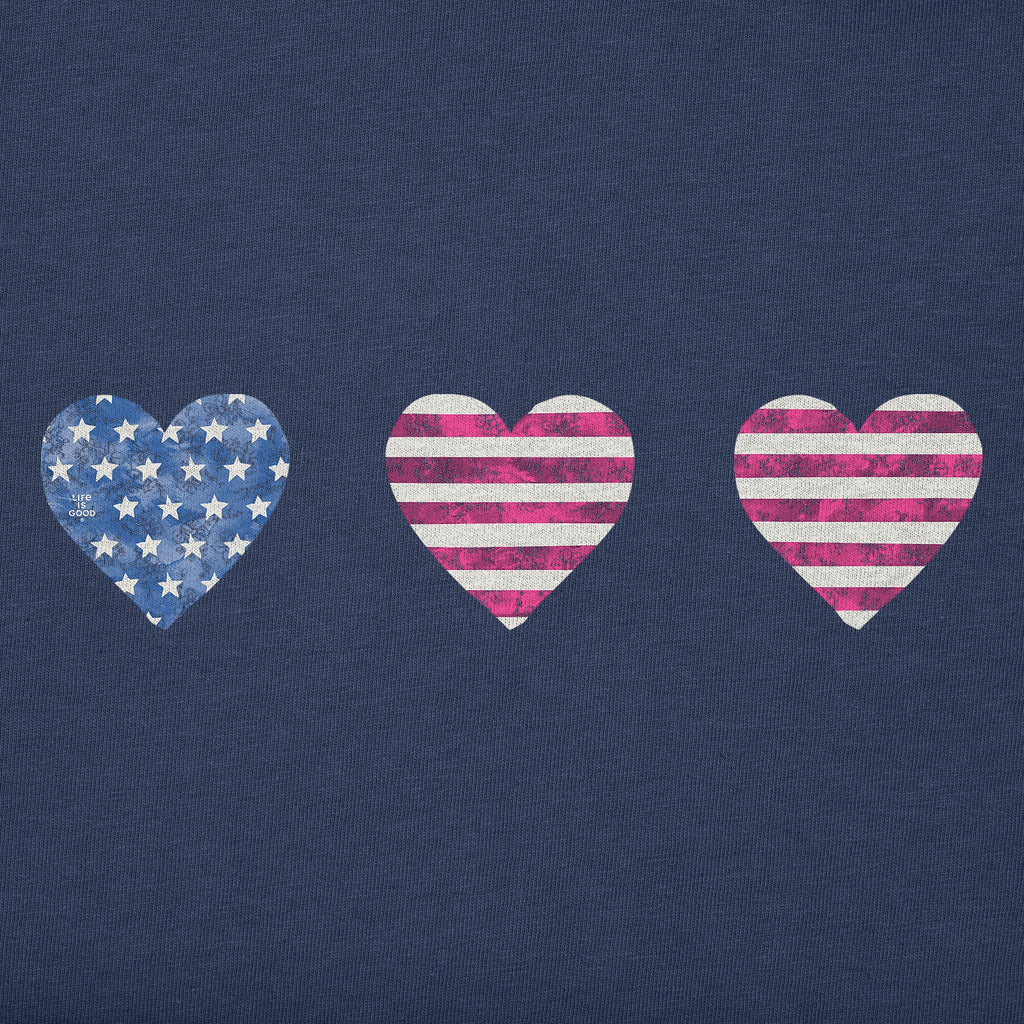 Toddler Three American Hearts Short Sleeve Crusher Tee product image 2