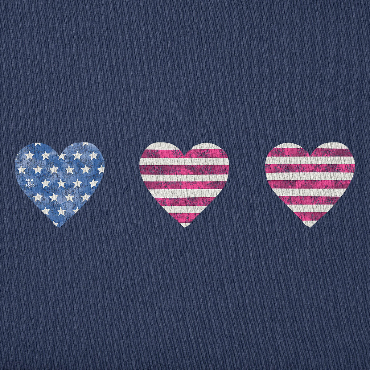 Toddler Three American Hearts Short Sleeve Crusher Tee product image 2