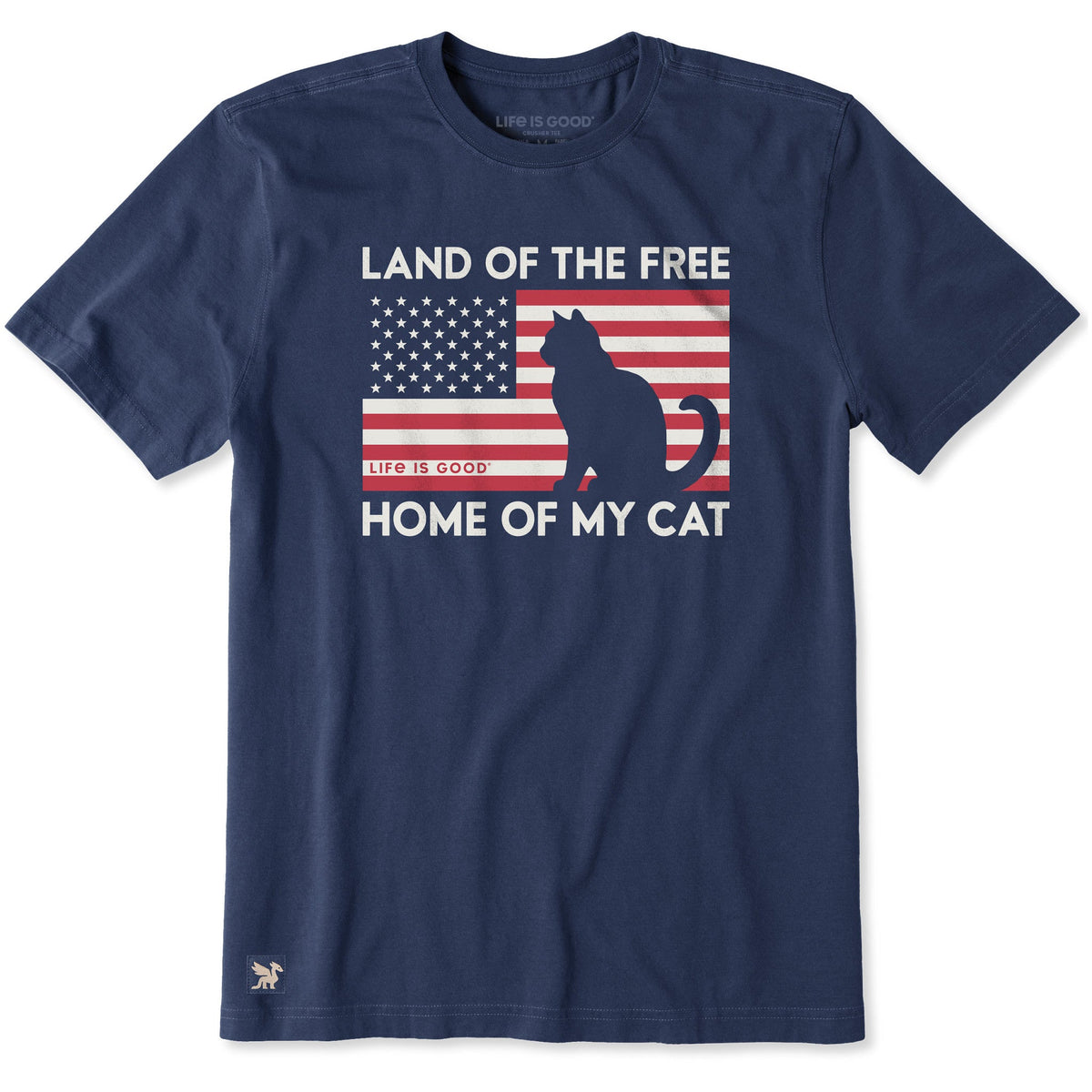 Men's Land of the Free Home of My Cat Short Sleeve Crusher product image 1