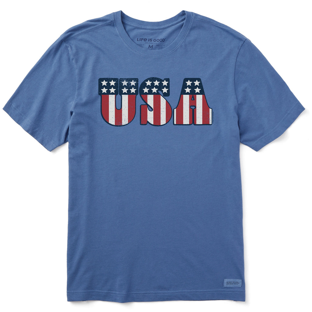Men's Red White and USA Short Sleeve Crusher Tee product image 1