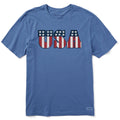 Men's Red White and USA Short Sleeve Crusher Tee product image 1