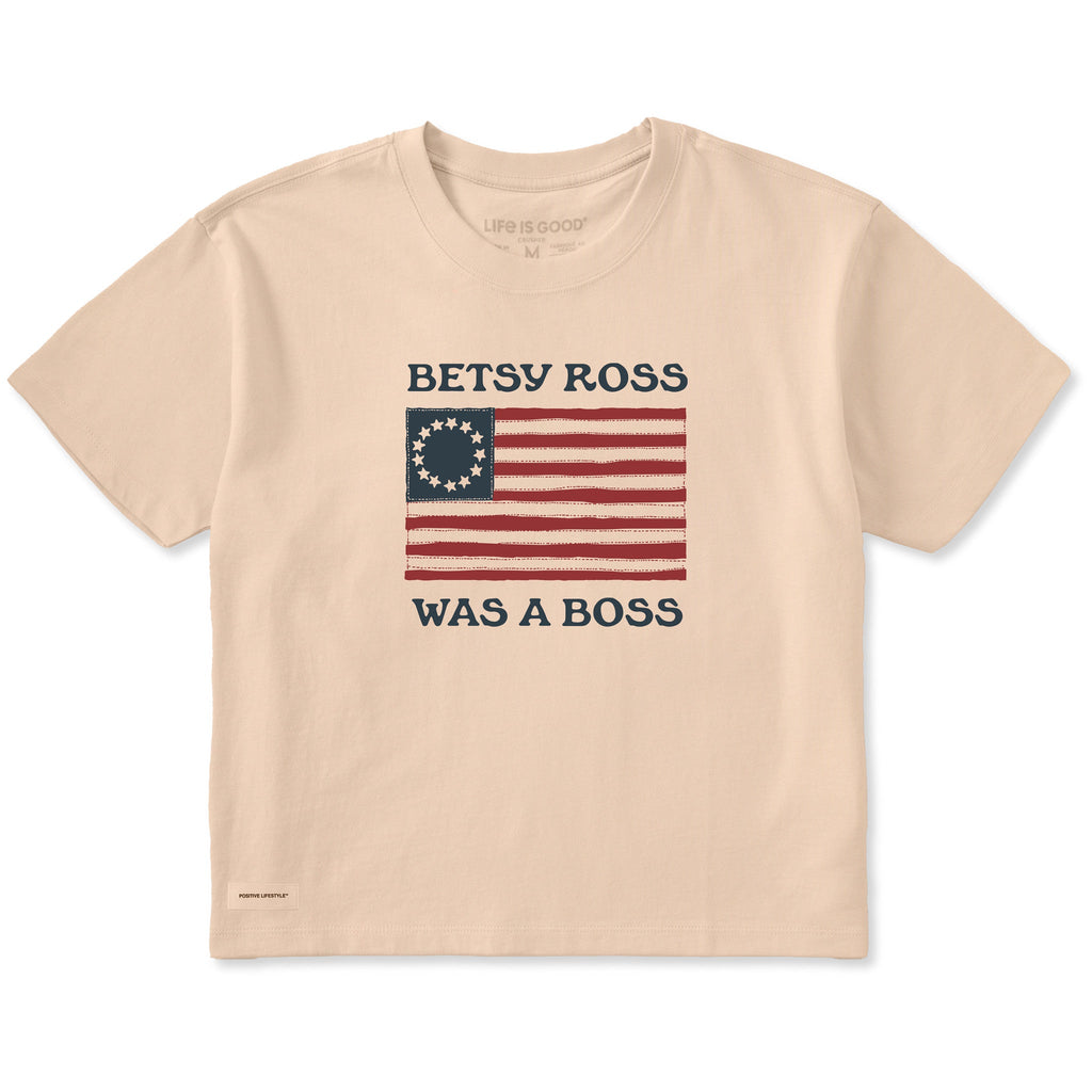 Women's Betsy Ross Was a Boss Short Sleeve Crusher Boxy Tee product image 1
