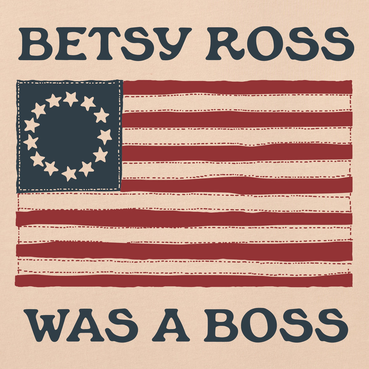 Women's Betsy Ross Was a Boss Short Sleeve Crusher Boxy Tee product image 2