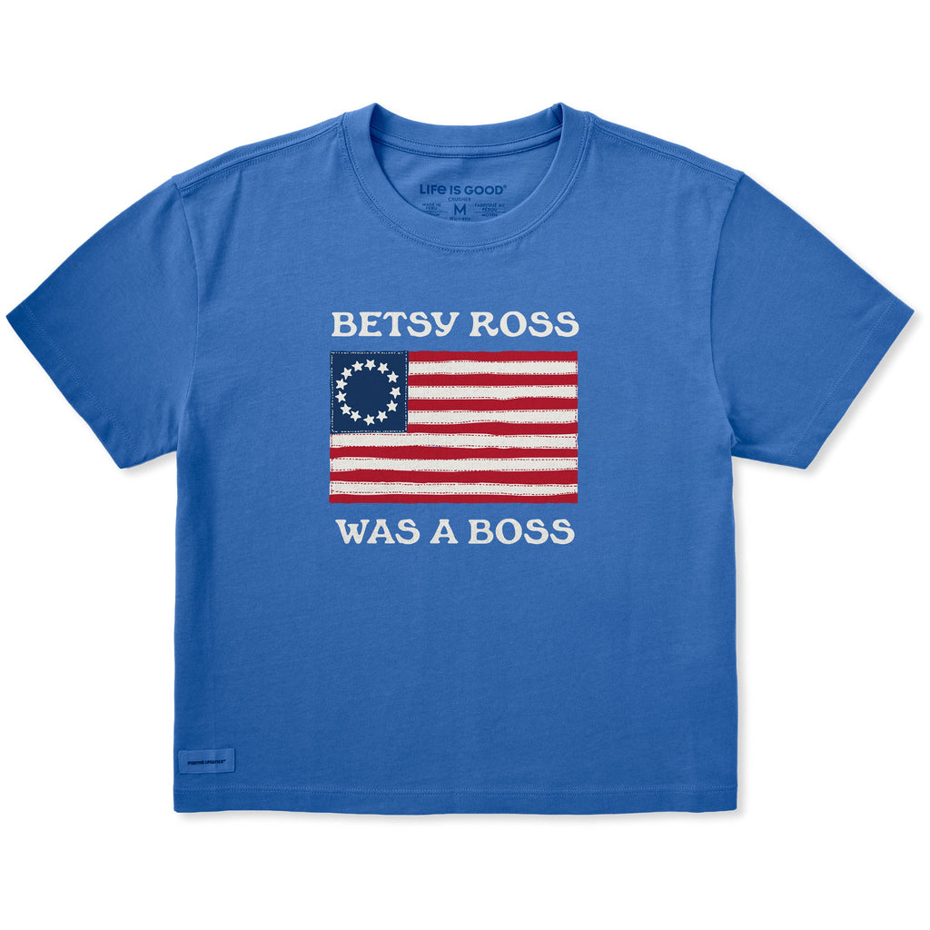 Women's Betsy Ross Was a Boss Short Sleeve Crusher Boxy Tee product image 3