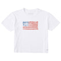 Women's Watercolor Flag Short Sleeve Crusher Boxy Tee product image 1