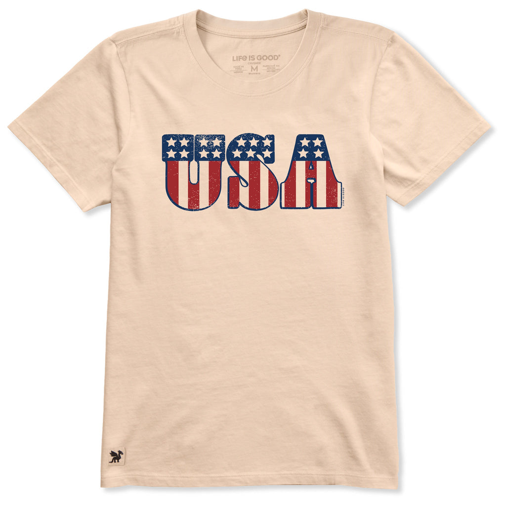 Women's Red White and USA Short Sleeve Tee product image 1