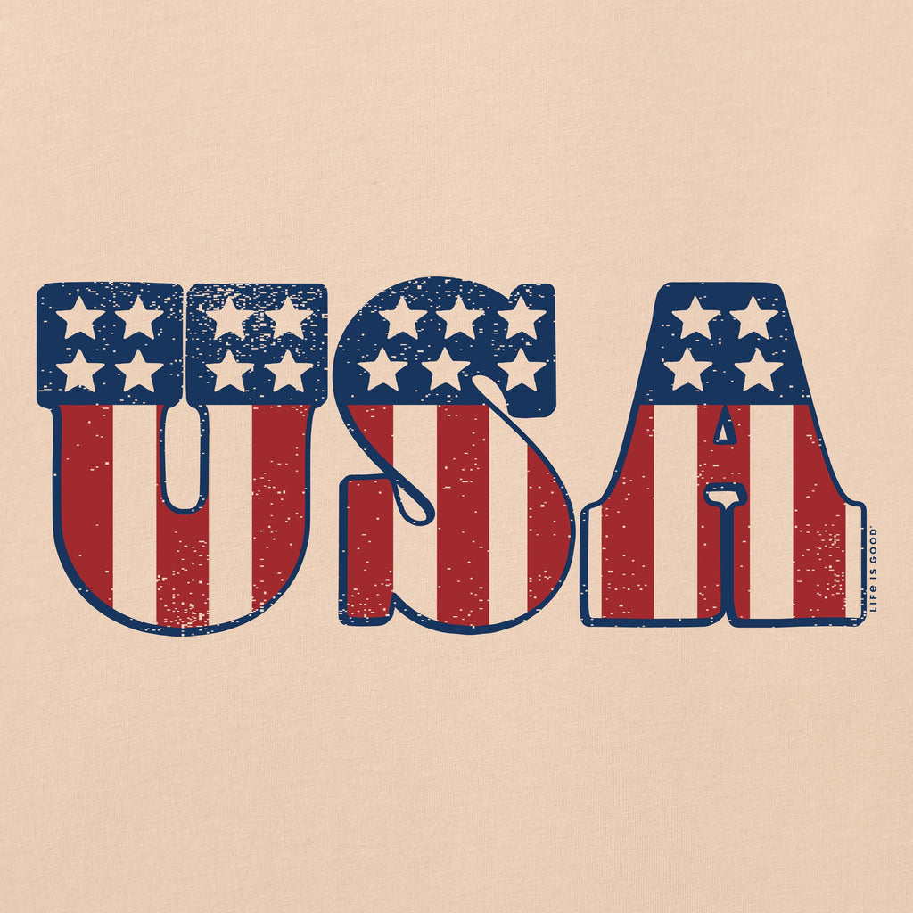 Women's Red White and USA Short Sleeve Tee product image 2