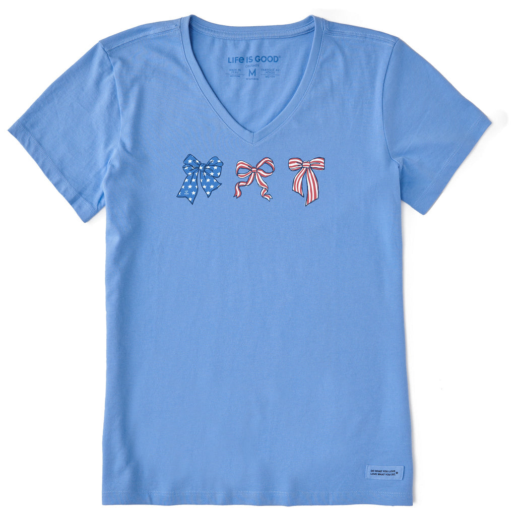 Women's Three American Bows Short Sleeve Crusher Vee product image 1