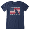 Women's Land of the Free Home of My Cat Short Sleeve product image 1