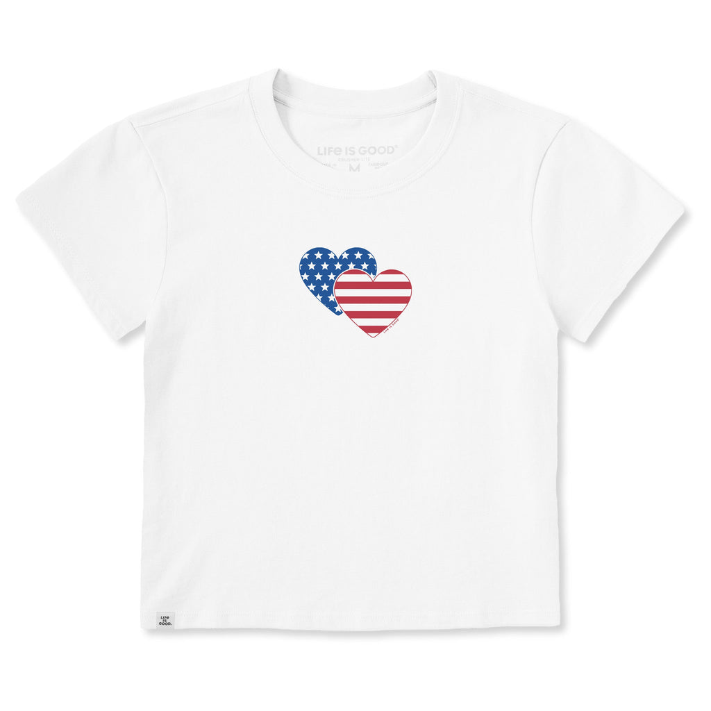 Women's Flag Heart Duo Crusher-LITE Shrunken Tee product image 1