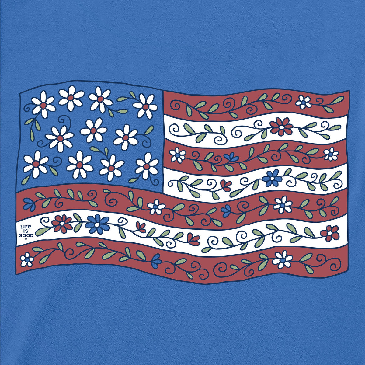Women's Patchwork Floral Flag Crusher Boxy Tank product image 2