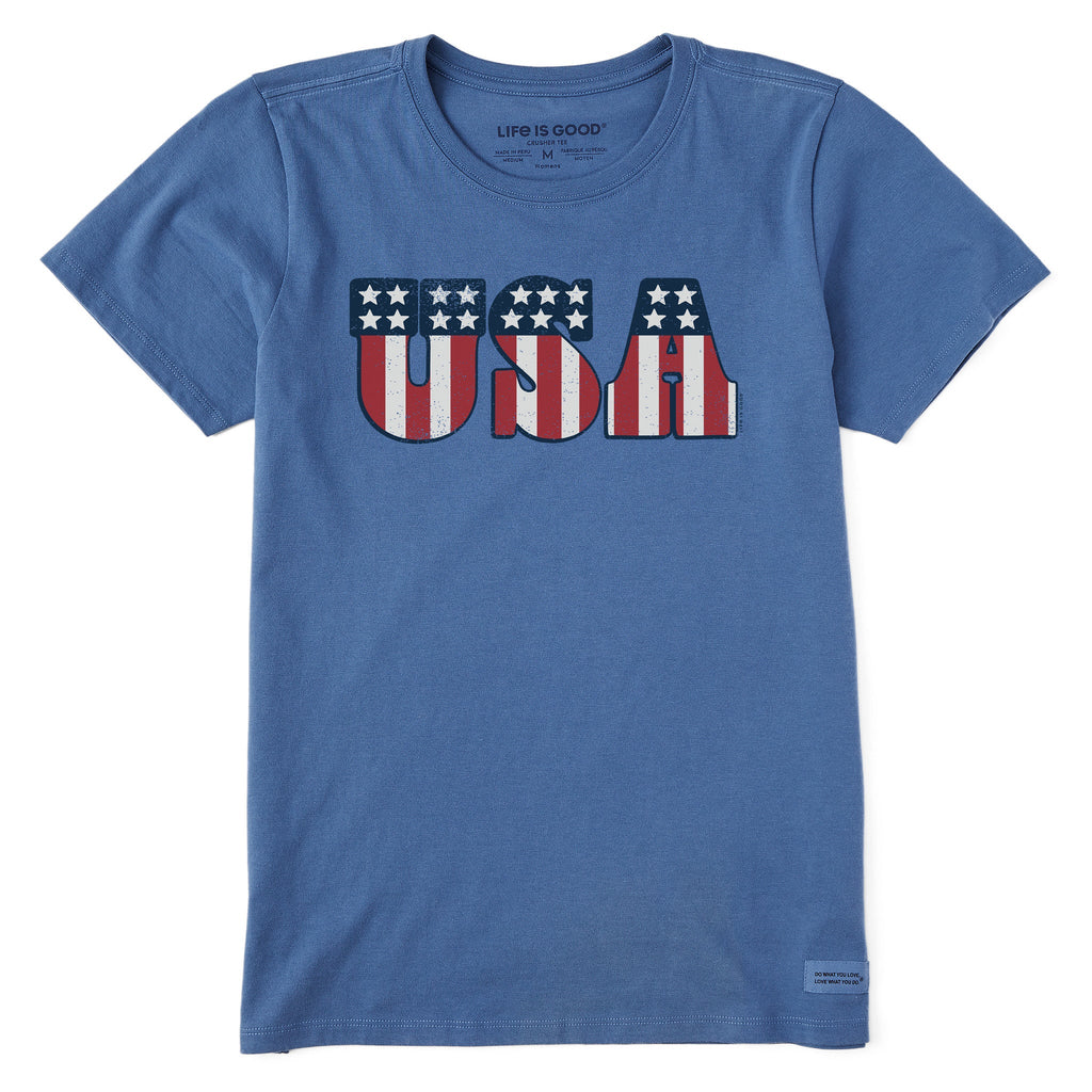 Women's Red White and USA Short Sleeve Tee product image 3