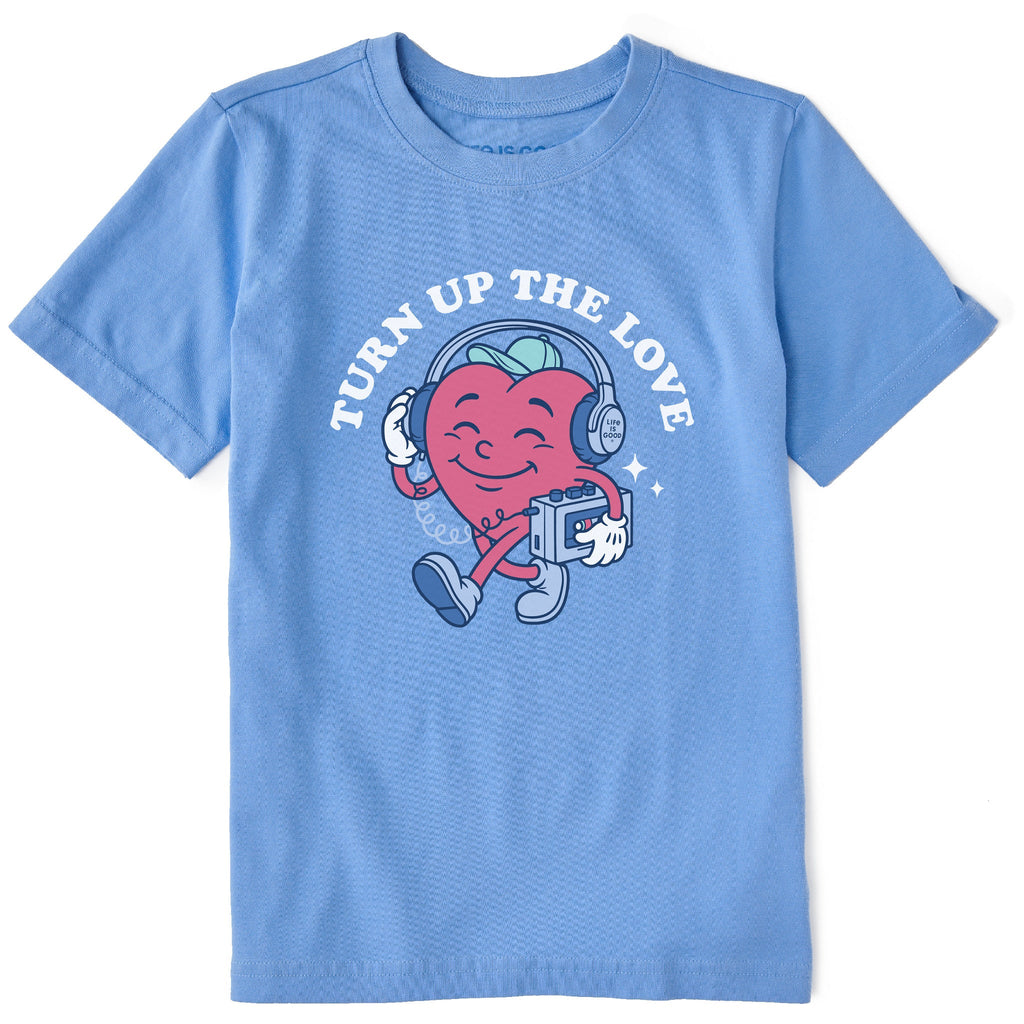 Kids Turn Up the Love Heart Mascot Short Sleeve Crusher Tee product image 1