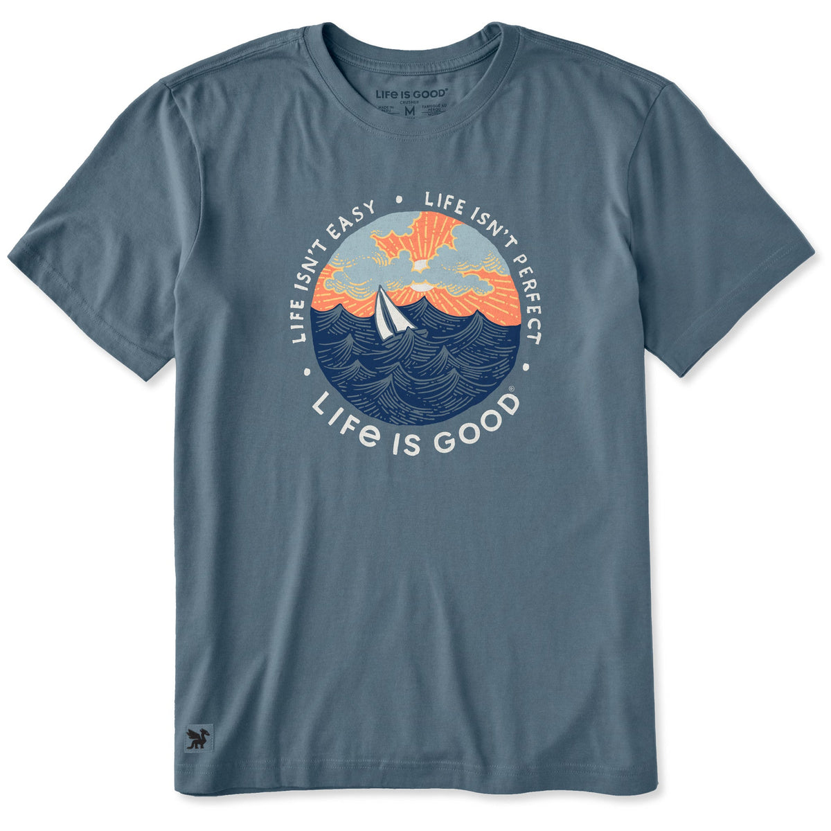 Men's Life is Good Sailor Short Sleeve Crusher Tee product image 1