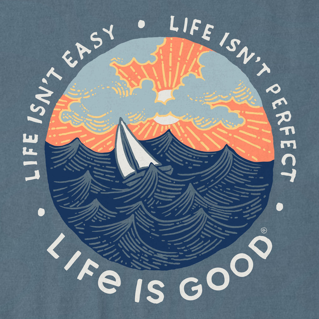 Men's Life is Good Sailor Short Sleeve Crusher Tee product image 2