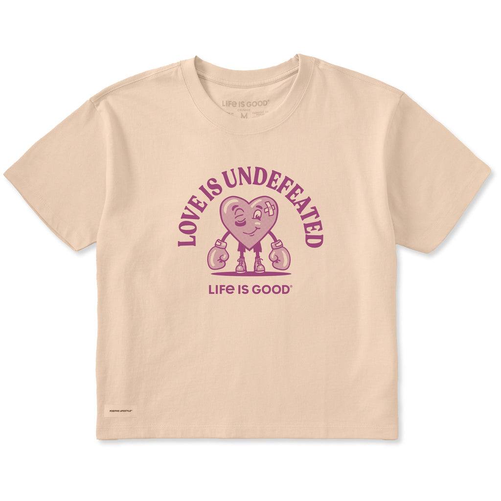 Women's Love is Undefeated Short Sleeve Crusher Boxy Tee product image 1