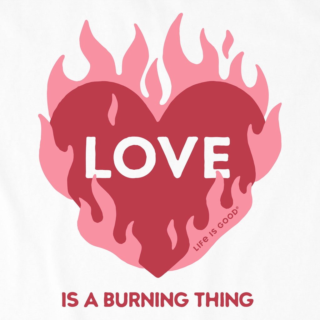 Women's Love is a Burning Thing Short Sleeve Crusher Boxy Tee