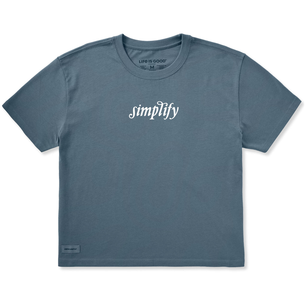 Women's Simplify Script Short Sleeve Crusher Boxy Tee product image 1