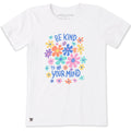 Women's Be Kind To Your Mind Flowers Short Sleeve Crusher product image 1
