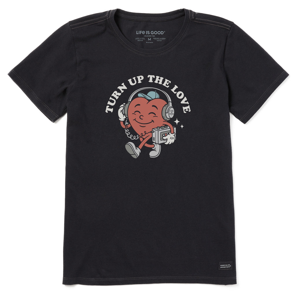 Women's Turn Up the Love Heart Mascot Short Sleeve Crusher product image 1