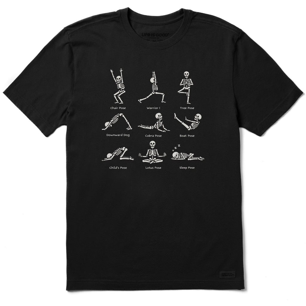 Men's Skeleton Yoga Poses Short Sleeve Crusher Tee product image 1