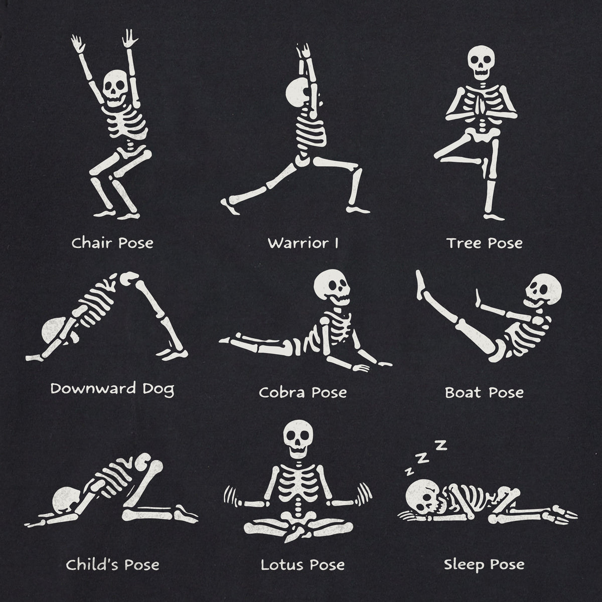 Men's Skeleton Yoga Poses Short Sleeve Crusher Tee product image 2