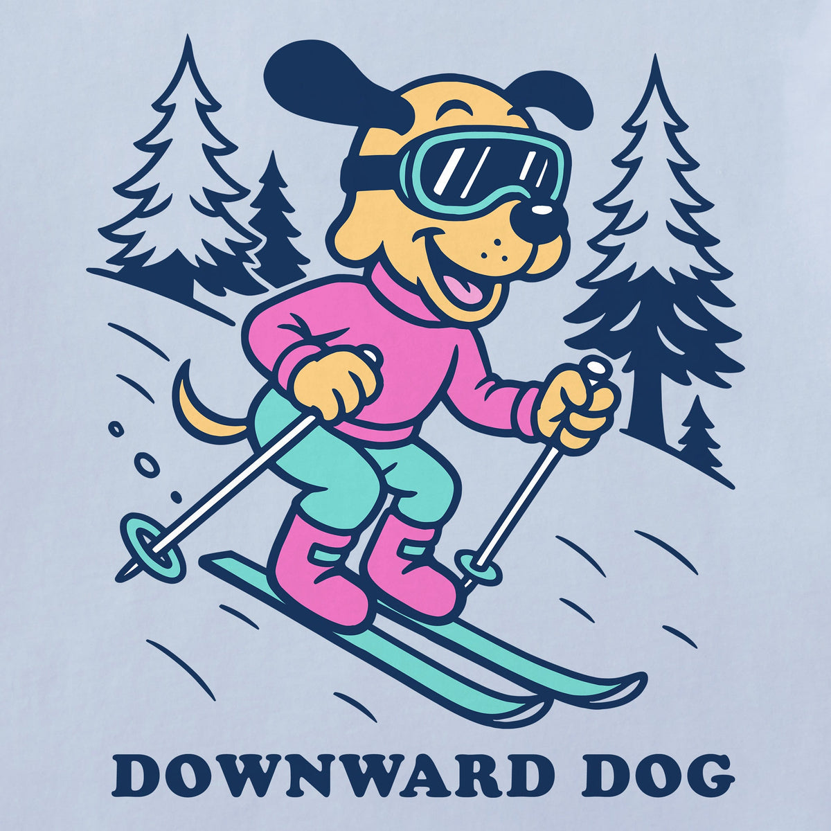 Women's Downward Dog Ski Short Sleeve Crusher Boxy Tee product image 2