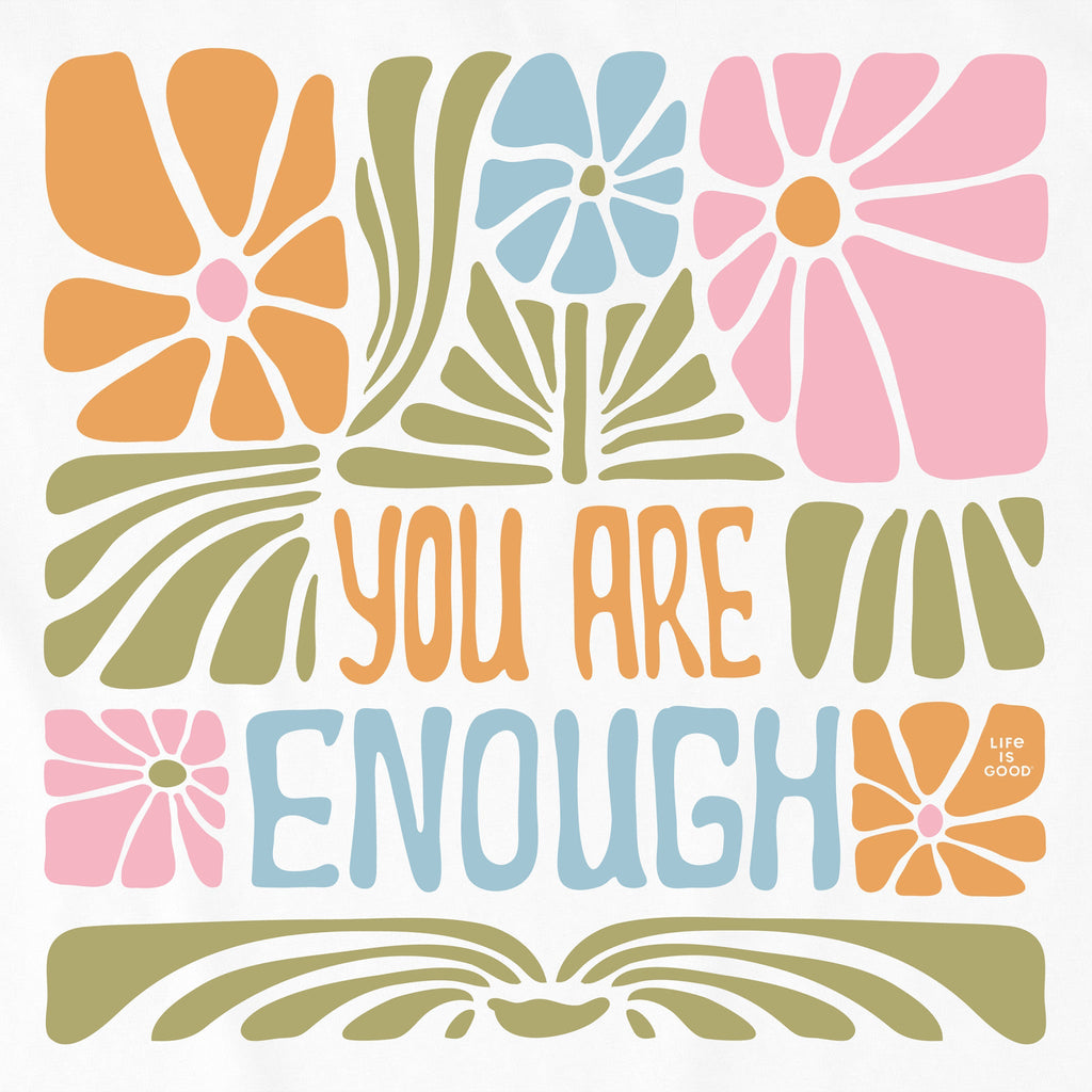 Women's You Are Enough Flowers Short Sleeve Crusher Tee product image 2
