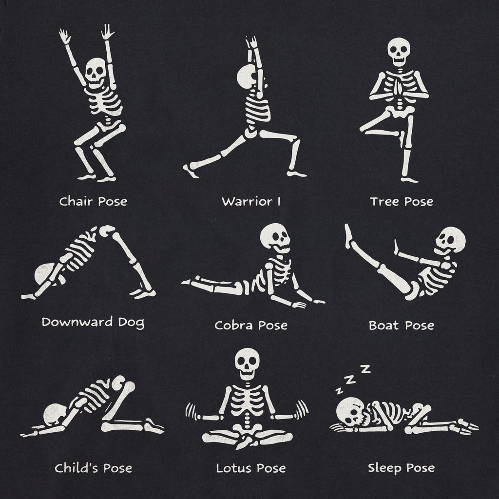Women's Skeleton Yoga Poses Short Sleeve Tee product image 2