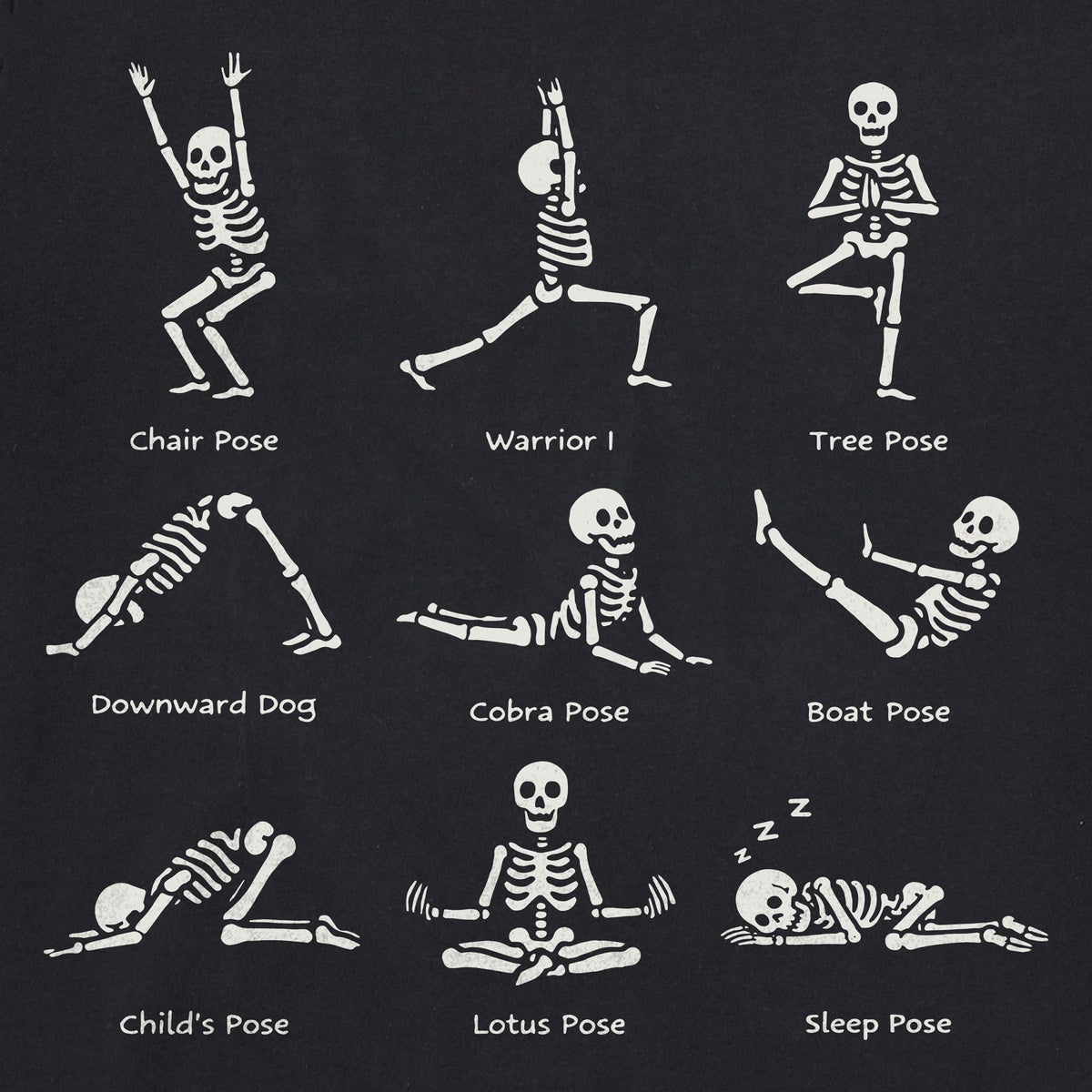 Women's Skeleton Yoga Poses Short Sleeve Tee product image 2