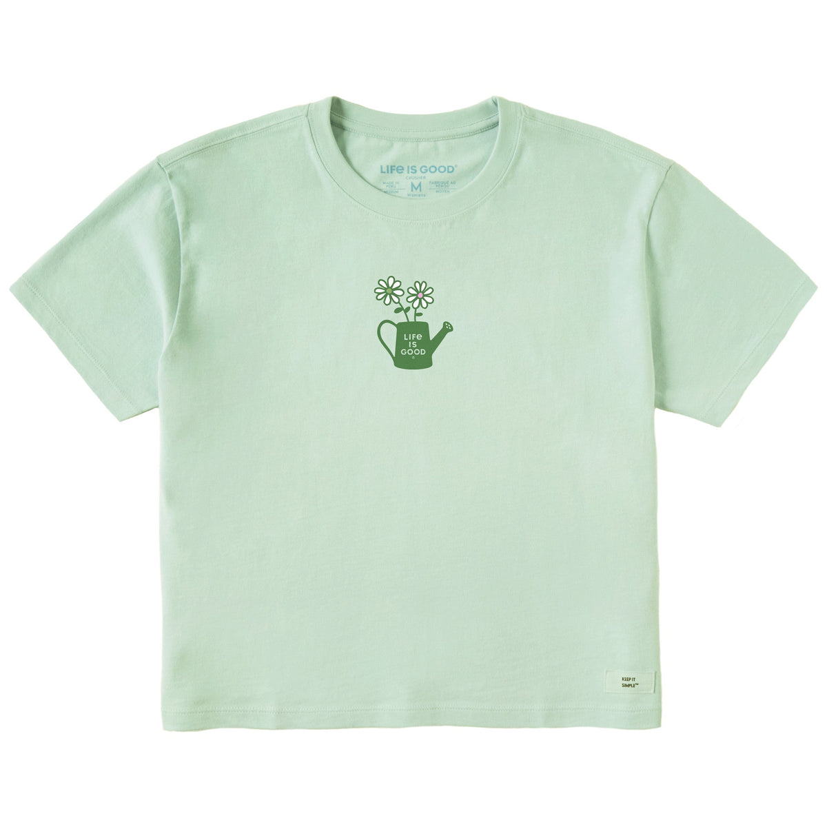 Women's Daisies in Watering Can Short Sleeve Crusher Boxy product image 1
