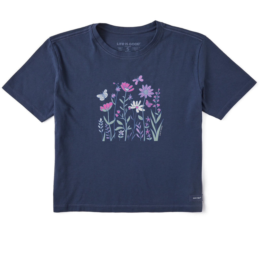 Women's Wildflower Scene Short Sleeve Crusher Boxy Tee product image 1