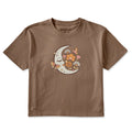 Women's Sleeping Flower Moon Short Sleeve Crusher Boxy Tee product image 1