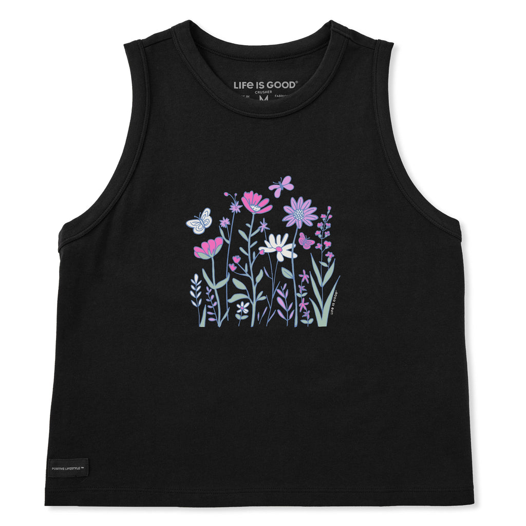 Women's Wildflower Scene Crusher Boxy Tank product image 1