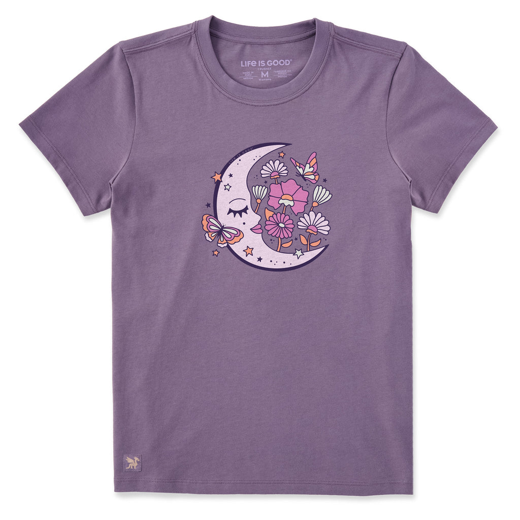 Women's Sleeping Flower Moon Short Sleeve Crusher Tee product image 1