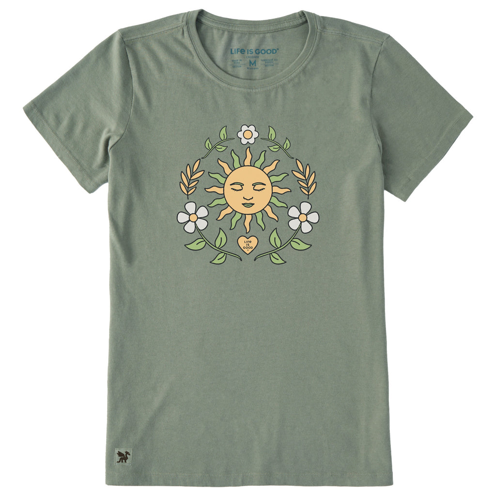 Women's Peaceful Sun Flowers Short Sleeve Crusher Tee product image 1