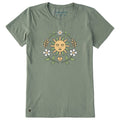 Women's Peaceful Sun Flowers Short Sleeve Crusher Tee product image 1