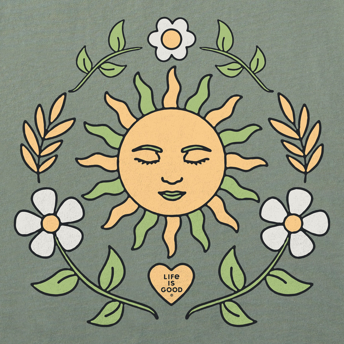 Women's Peaceful Sun Flowers Short Sleeve Crusher Tee product image 2