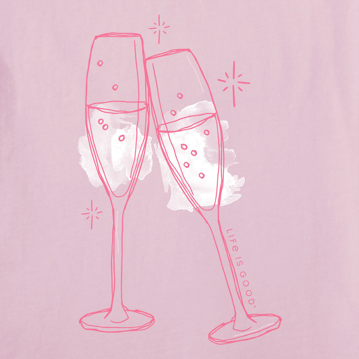 Women's Clinking Champagne Short Sleeve Crusher Tee product image 2
