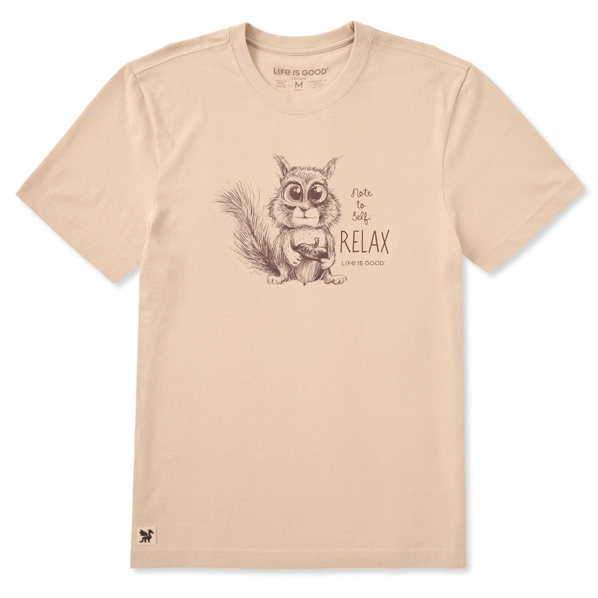 Men's Note to Self: Relax Squirrel Short Sleeve Crusher Tee product image 1