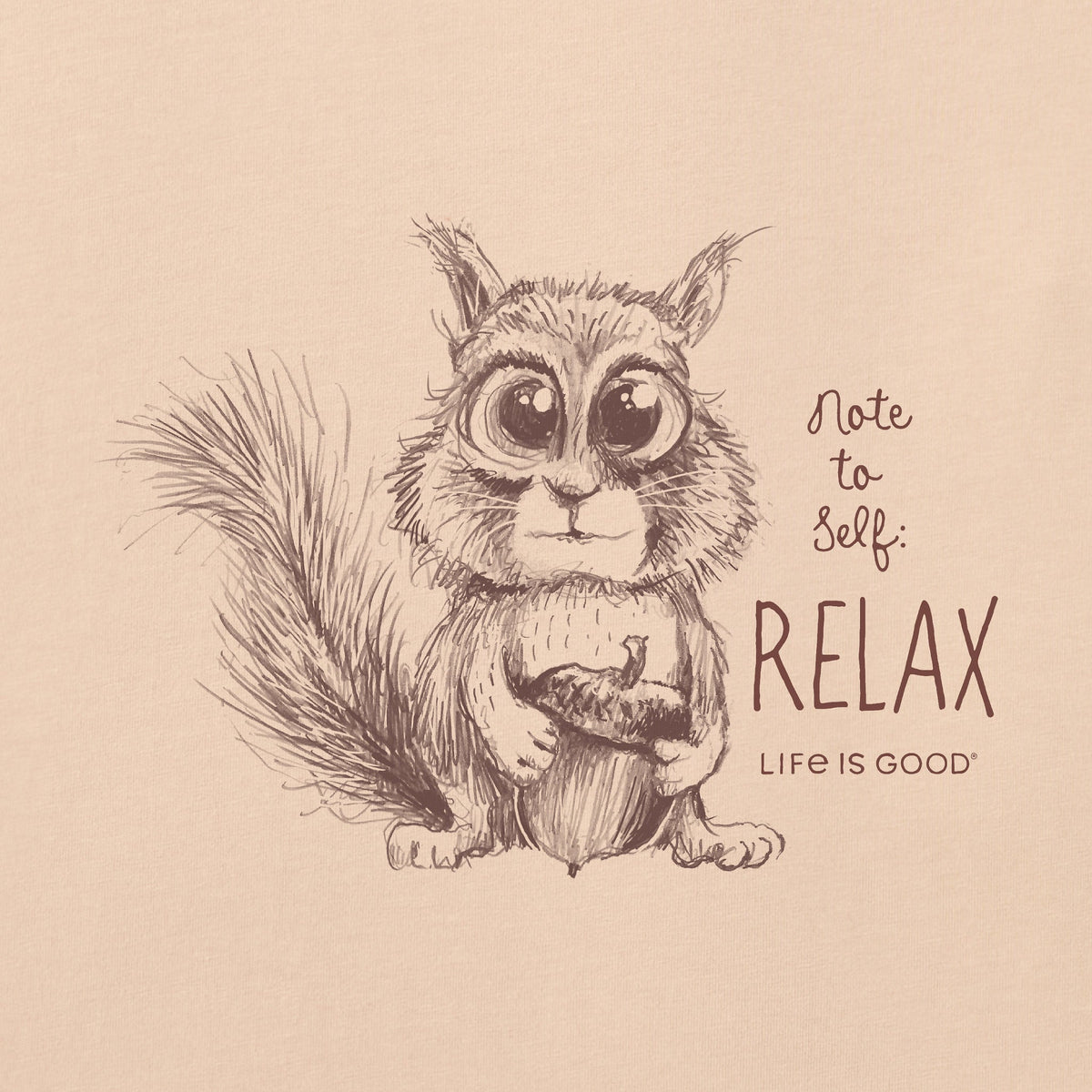 Men's Note to Self: Relax Squirrel Short Sleeve Crusher Tee product image 2
